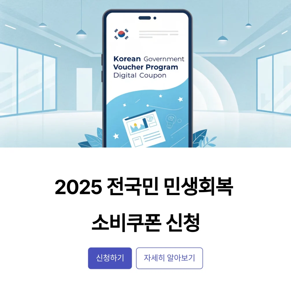 2025 전국민 민생회복 소비쿠폰 신청