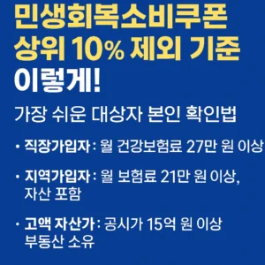 민생회복소비쿠폰 대상자 확인법