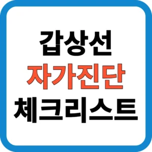 2025년 갑상선 기능 저하증 초기증상 완전 가이드