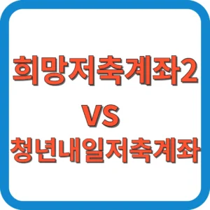희망저축계좌2 vs 청년내일저축계좌