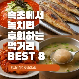 속초에서 놓치면 후회하는 먹거리 BEST 8