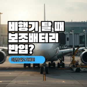 비행기 보조배터리 반입