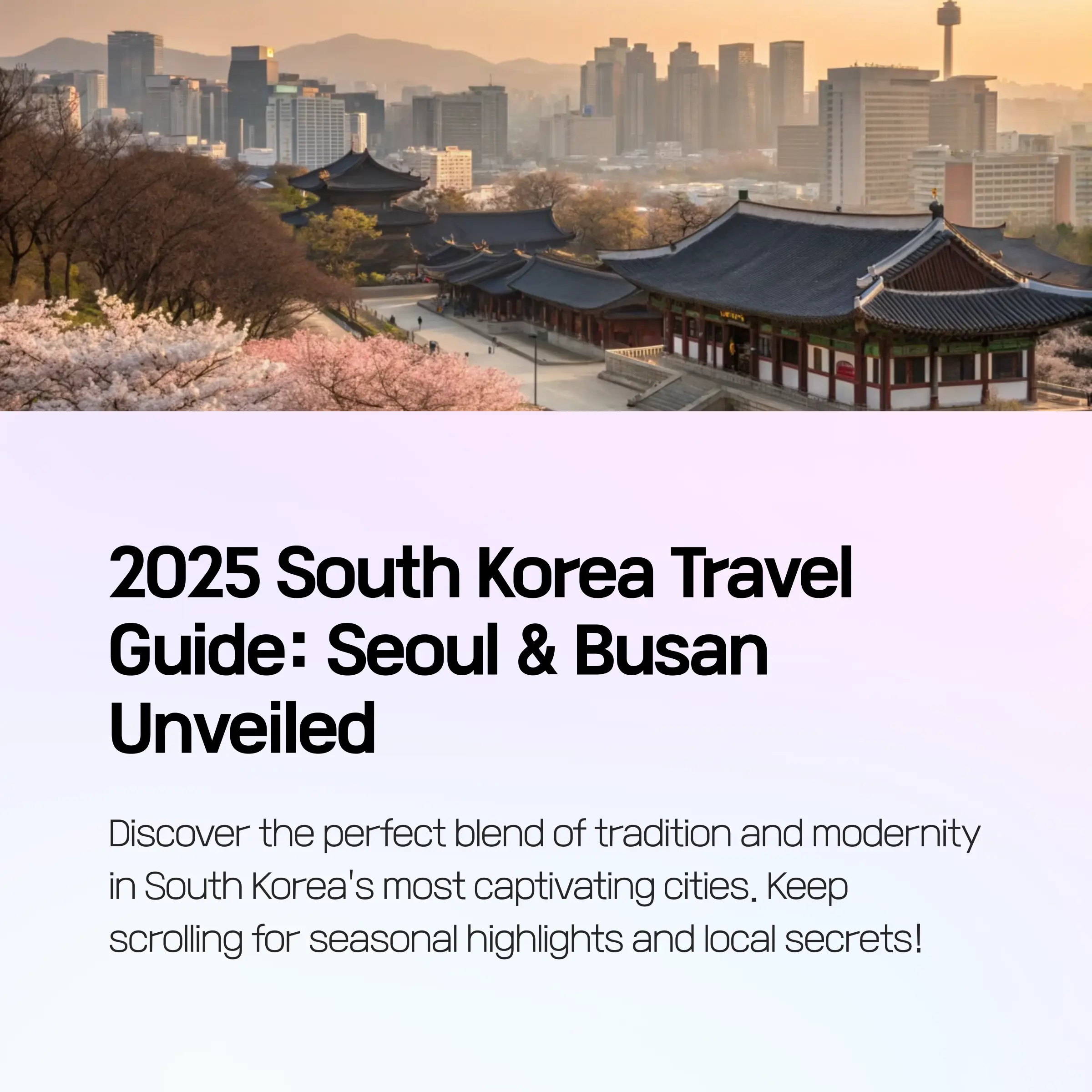 2025 Korea Travel Guide: Seasonal Hotspots & Insider Tips