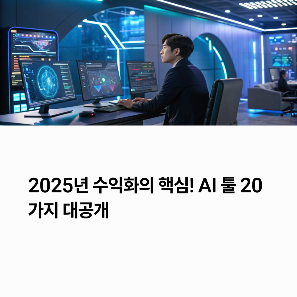 2025년 수익화 핵심 AI 툴 20종 최신 요약 (2025.3 기준)