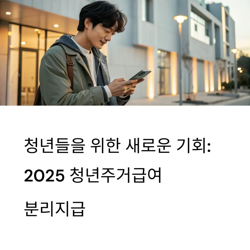 청년주거급여 분리지급 2025 신청 조건, 지급금액, 필요서류 총정리
