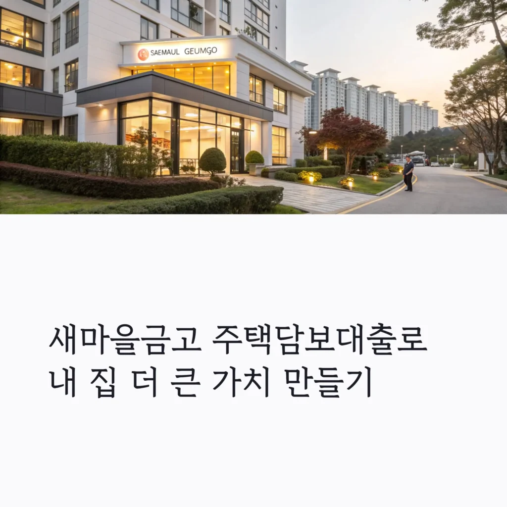 새마을금고 주택담보대출 대환조건｜3%대 금리 혜택과 신청절차 완벽 정리