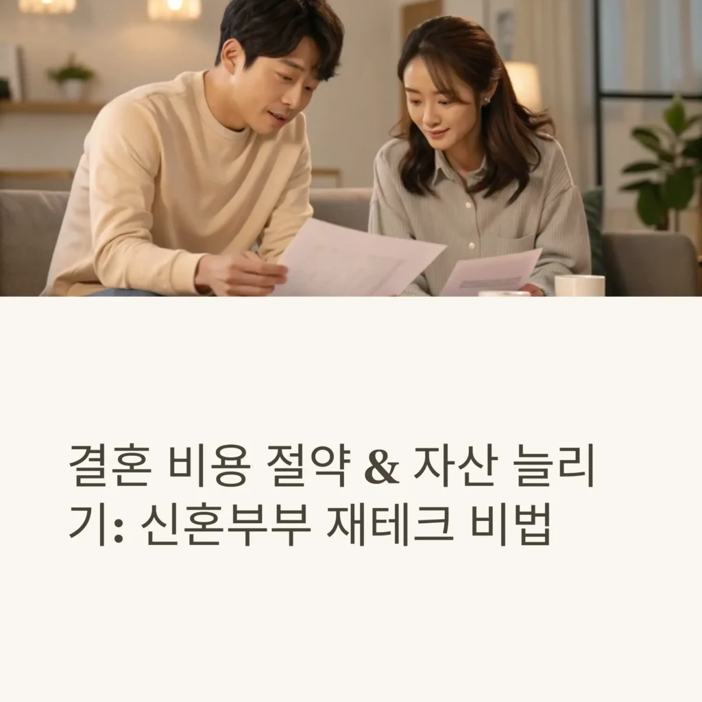 결혼식 비용 절약 + 신혼 재테크 전략 – 예식비 줄이고 자산 늘리는 현실 꿀팁