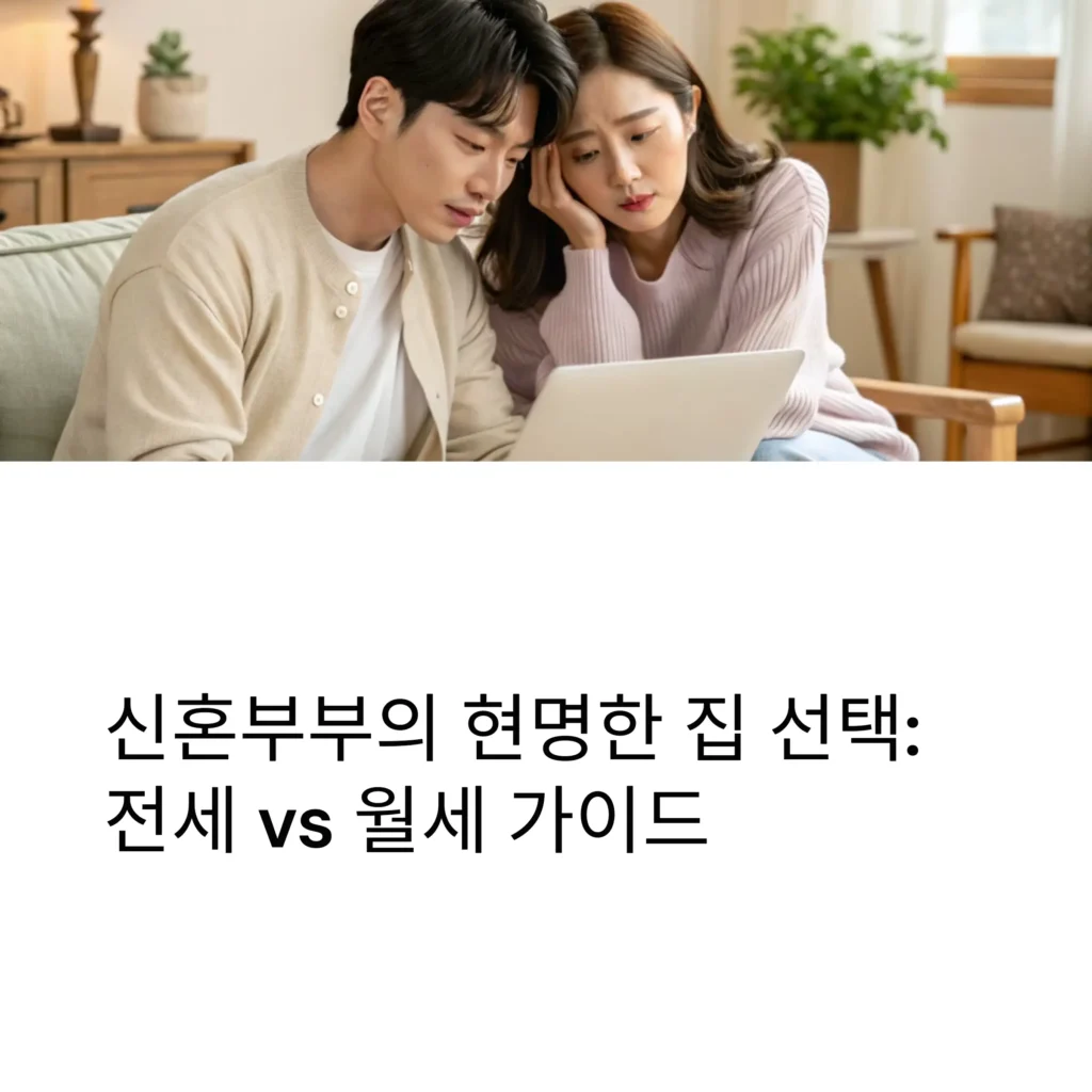 신혼부부 전세 vs 월세 현실 비교 – 2025년 금리·지원정책 기준 완전 분석