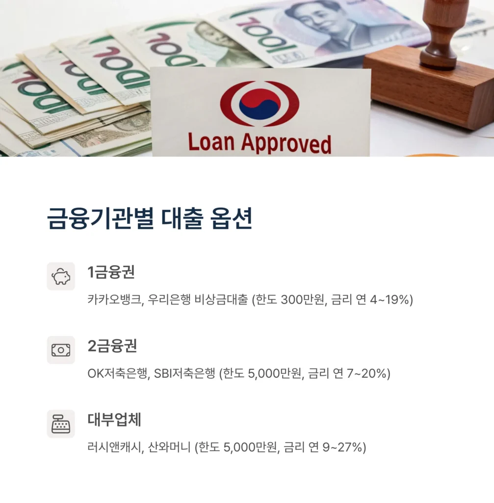 무직자 연체자 대출 가능은행 리스트와 금리 조건 정리