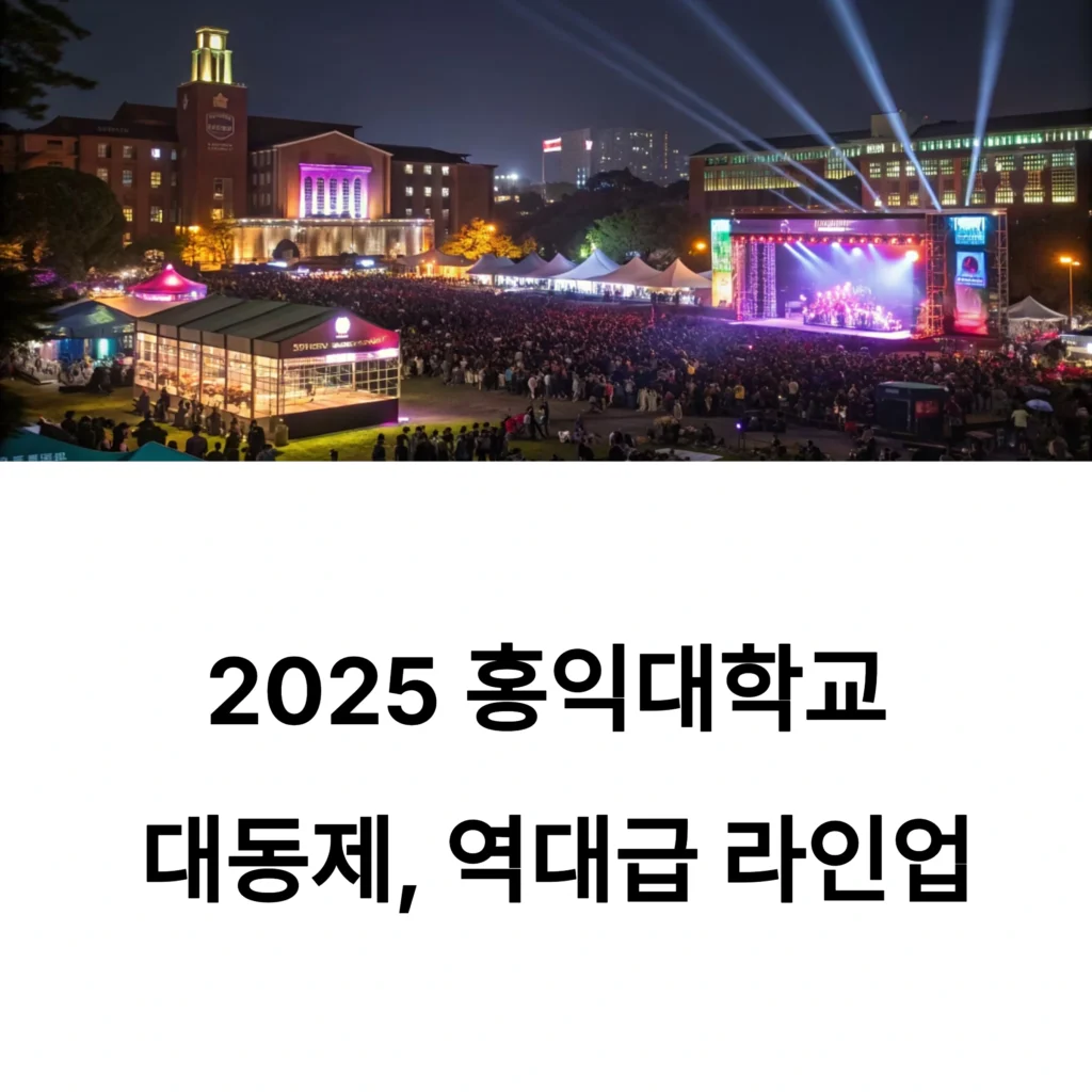 2025 홍익대학교 축제 라인업 총정리! 싸이·에스파·이승윤까지, 콘서트급 대학축제 미리보기