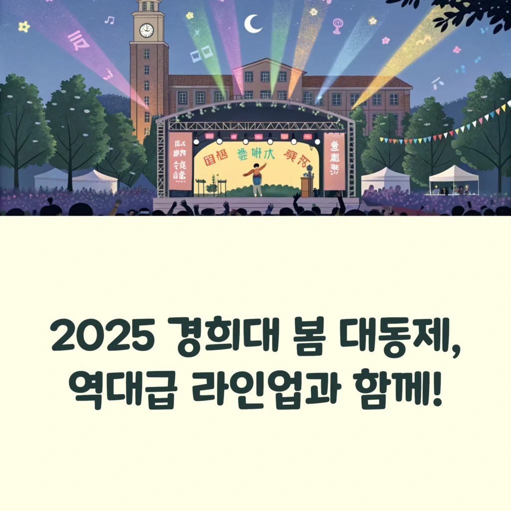 2025 경희대 축제 라인업 공개🔥 ITZY·빈지노·백예린 한자리? 진짜 콘서트급이다!