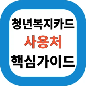 청년복지카드 사용처 핵심가이드