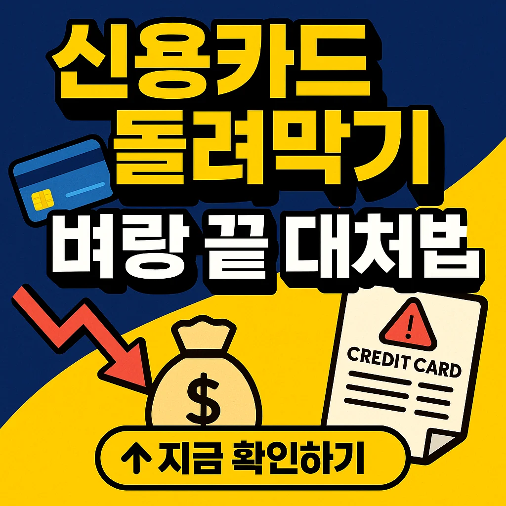 신용카드 돌려막기 리볼빙 현금서비스 카드론 연체개인회생 부채탕감 방법