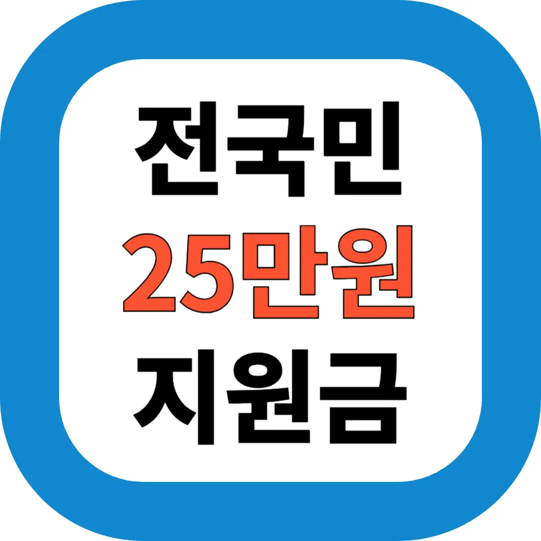 2025년 전국민 25만원 민생회복지원금 총정리