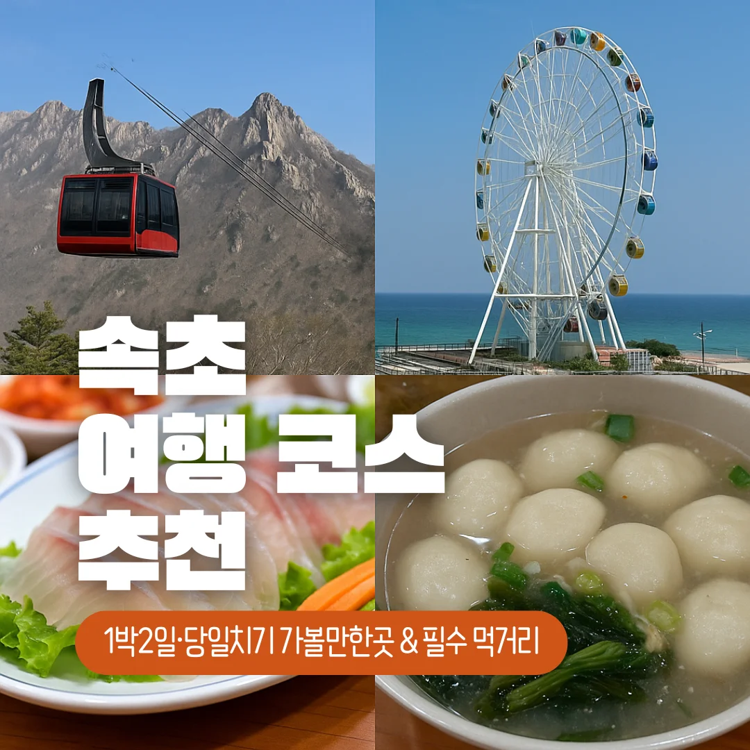 속초 여행코스 추천
